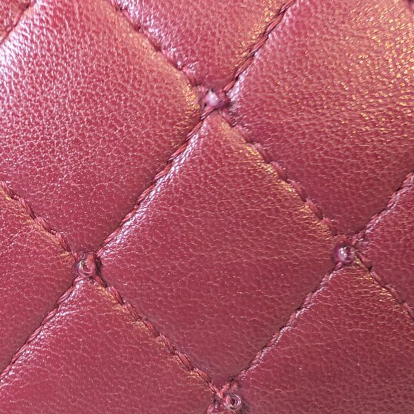 Chanel Burgundy Crystal Embellished Rectangular Classic Mini Flap Bag - Picture 9 of 16